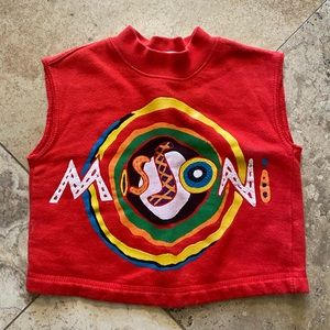 Missoni Italy crewneck boxy sweater cutoff top toddler 12m
